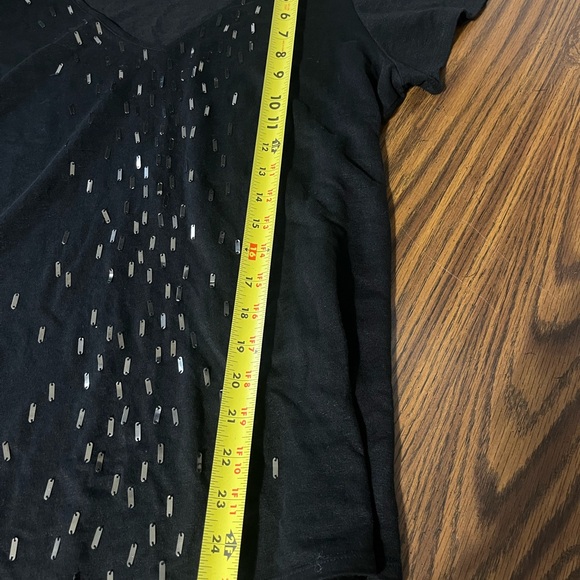 Eileen Fisher‎ Black Cut Out Short Sleeve Blouse - Picture 7 of 7